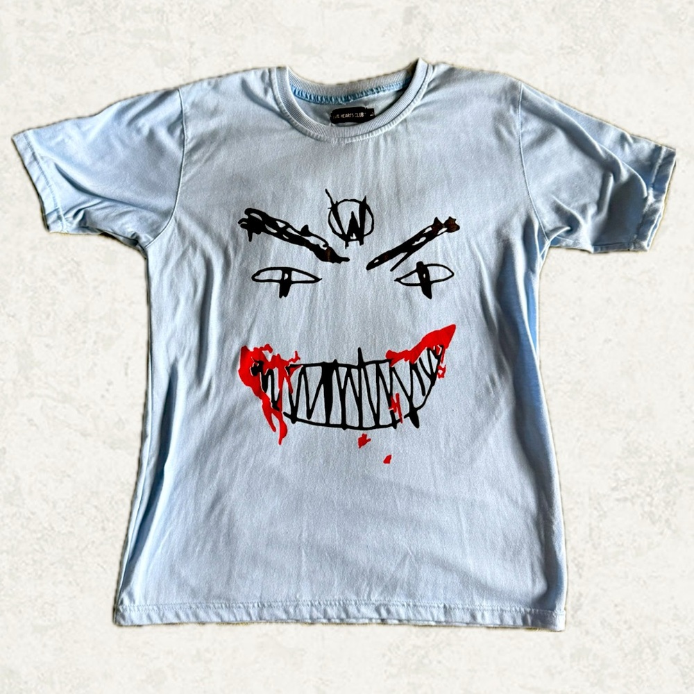 Evil Hearts Club - Blue “Monster” Tee - Large